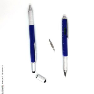עט פלס עם מברג, פיליפס, סרגל וסטיילוס - כחול