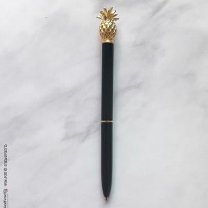 עט אננס זהב ושחור